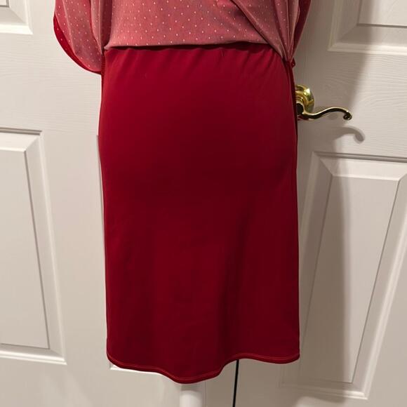 La Chateau Red Polka Dot Dress - Elegant, Flattering Fit - Picture 8 of 12